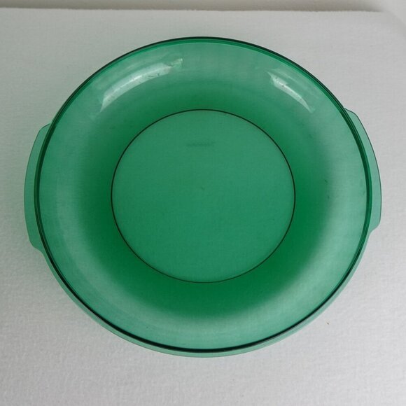Tupperware Preludio Acrylic Salad Bowl Tray Lid Seal 3 Piece Set Green - Picture 11 of 13